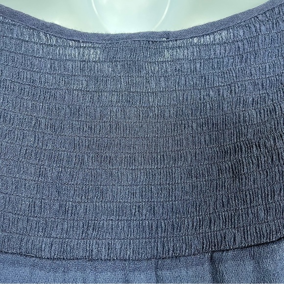 Westport Navy V Neck Tie Short Sleeve Top - Picture 6 of 14